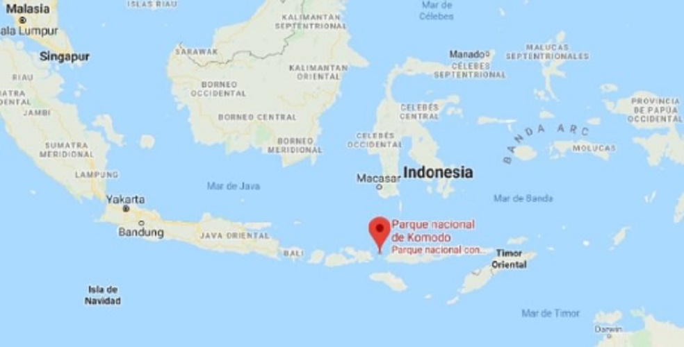 Location Komodo Island Map