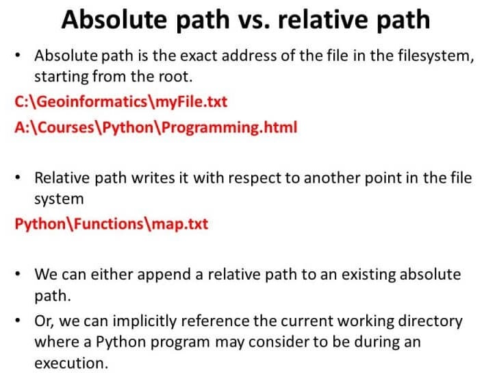 What Is Relative Vs Absolute Path