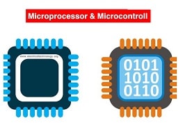 microprocessor vs microcontroller table