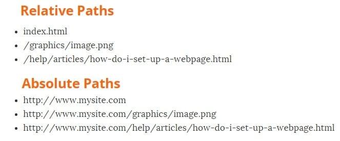 Difference Between Absolute And Relative Path With Definition And Table 4010