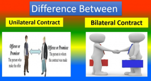 difference between unilateral and bilateral contracts
